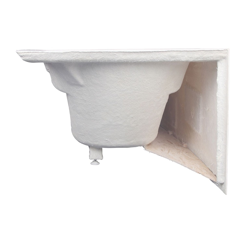 Aqua Eden Margaret 60 in. Acrylic Right-Hand Drain Rectangular Alcove Bathtub in White