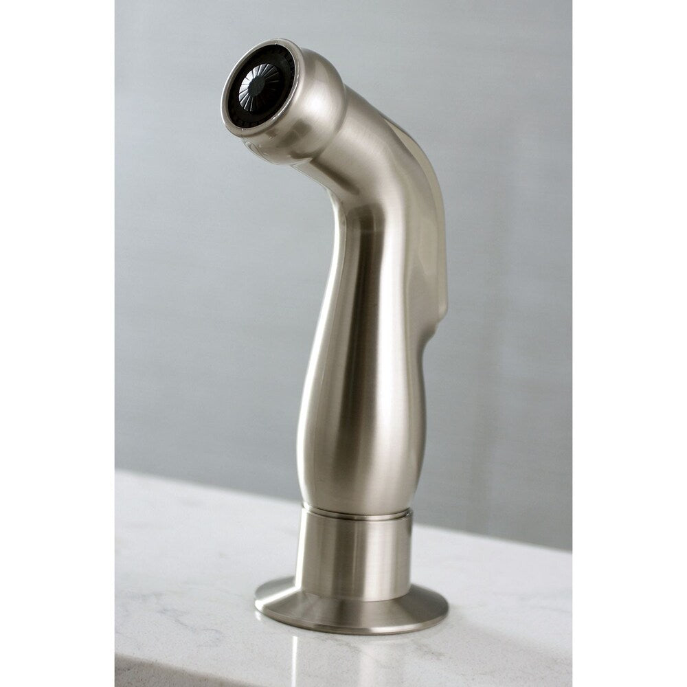 Robinet de cuisine standard à poignée unique Concord avec pulvérisateur latéral en nickel satiné