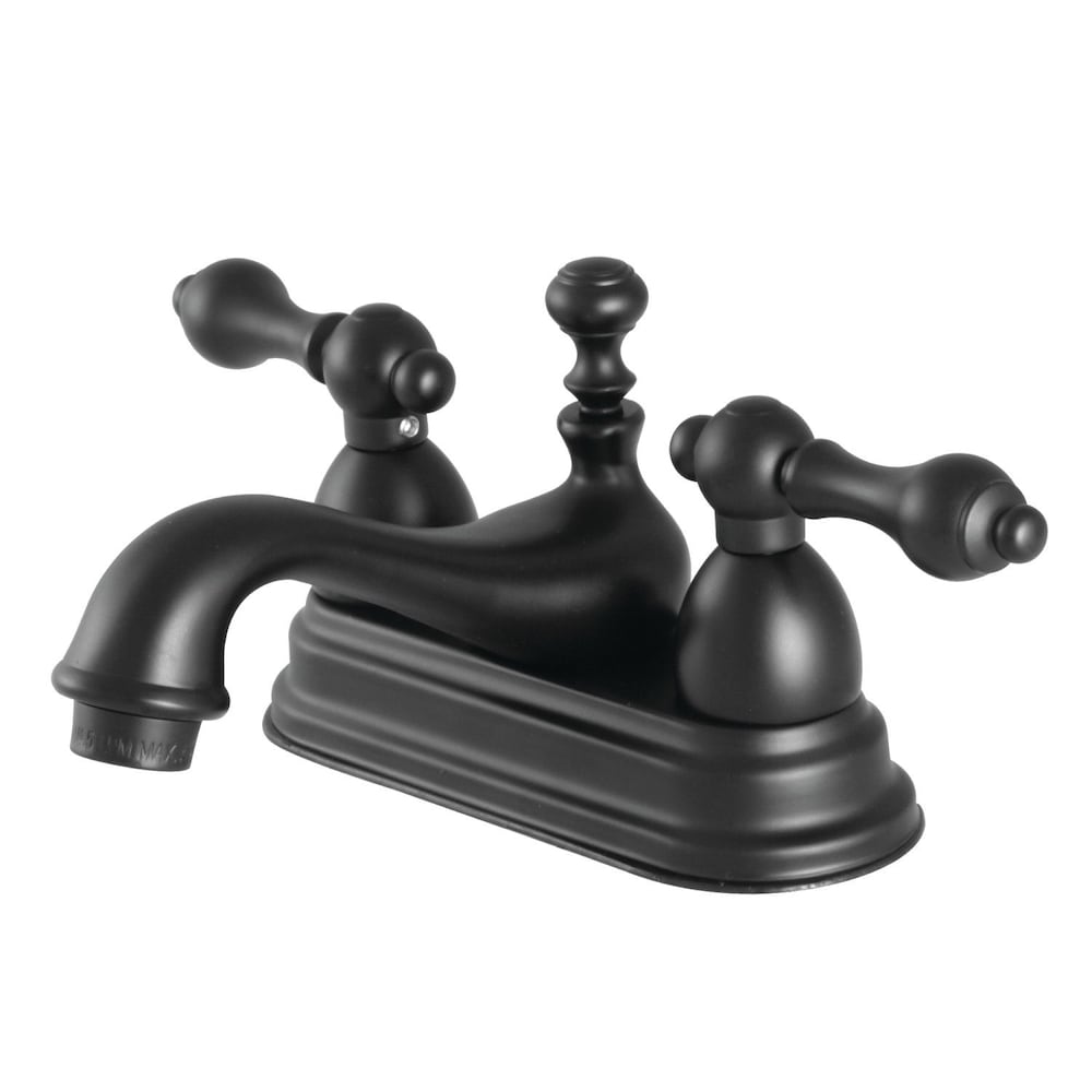 Restoration 4 in. Centerset 2-Handle Bathroom Faucet in Matte Black