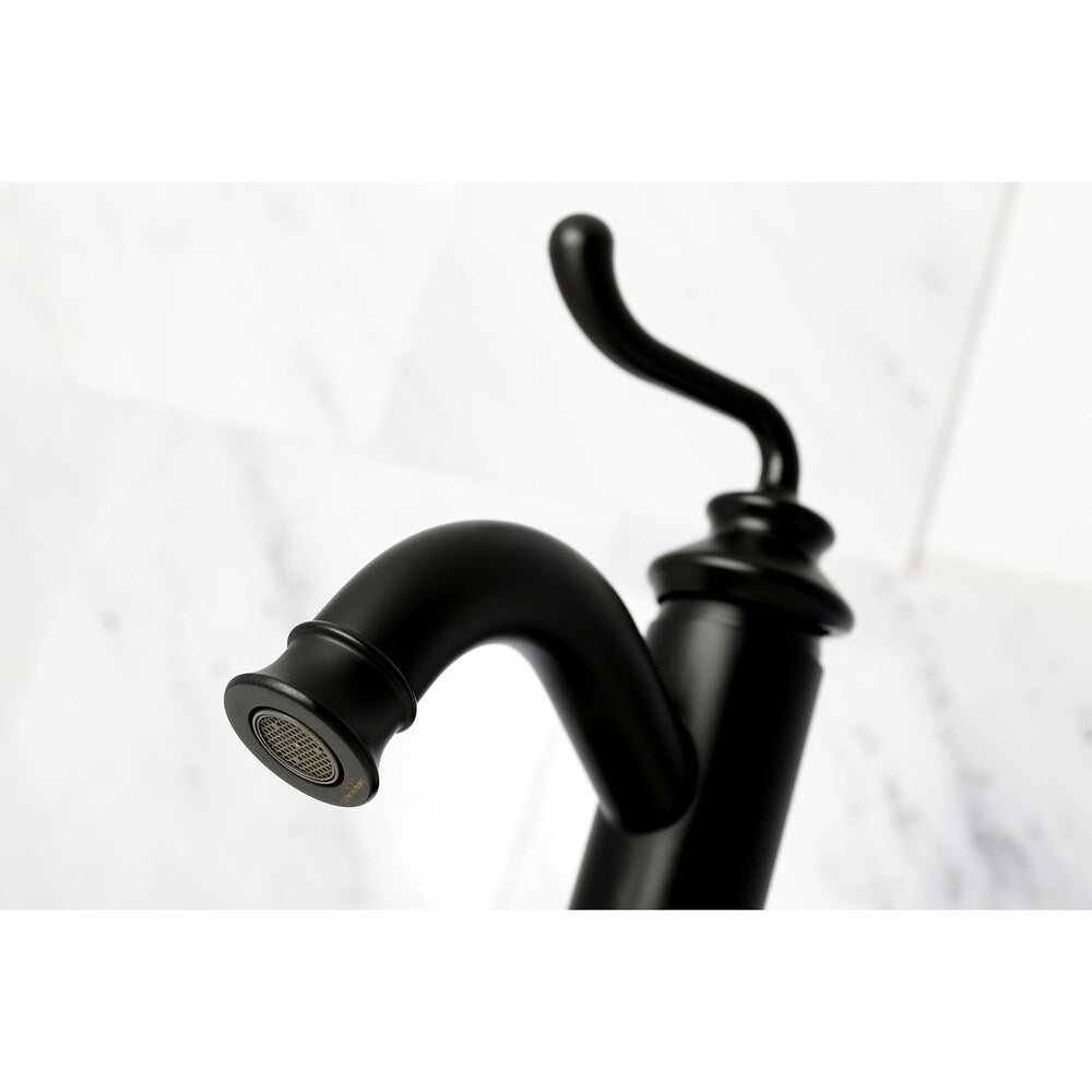 Robinet de salle de bain moderne à poignée unique de 4 po en noir mat