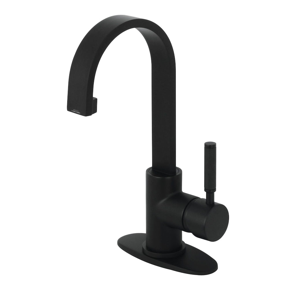 Kaiser Single Hole Single-Handle Bathroom Faucet in Matte Black