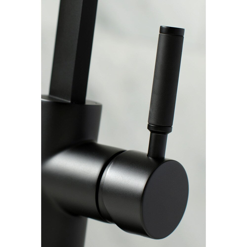 Kaiser Single Hole Single-Handle Bathroom Faucet in Matte Black
