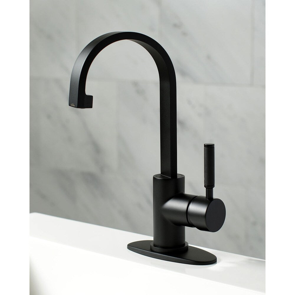Kaiser Single Hole Single-Handle Bathroom Faucet in Matte Black