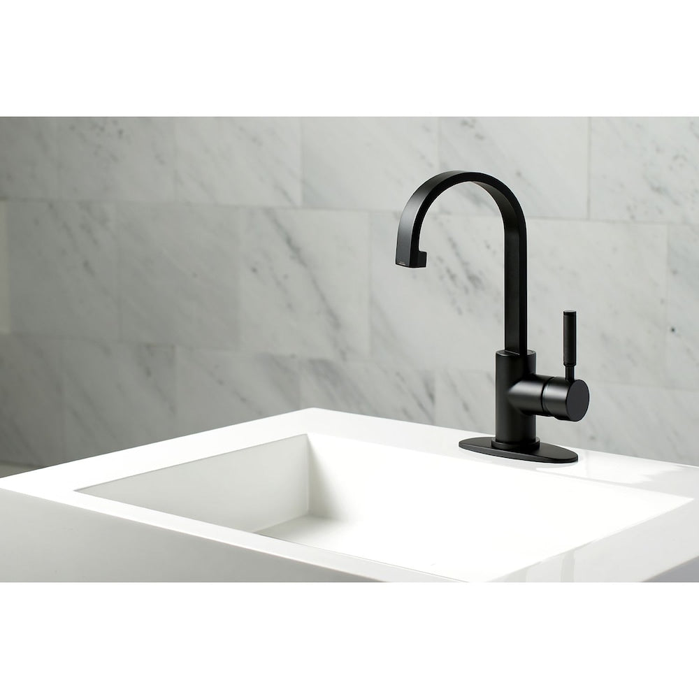 Kaiser Single Hole Single-Handle Bathroom Faucet in Matte Black