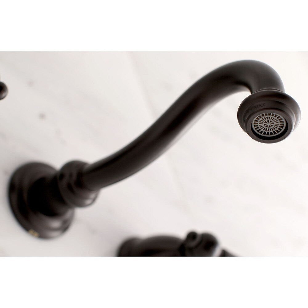 3-Hole 2-Handle Wall-Mount Vessel Bathroom Faucet in Oil Rubbed Bronze