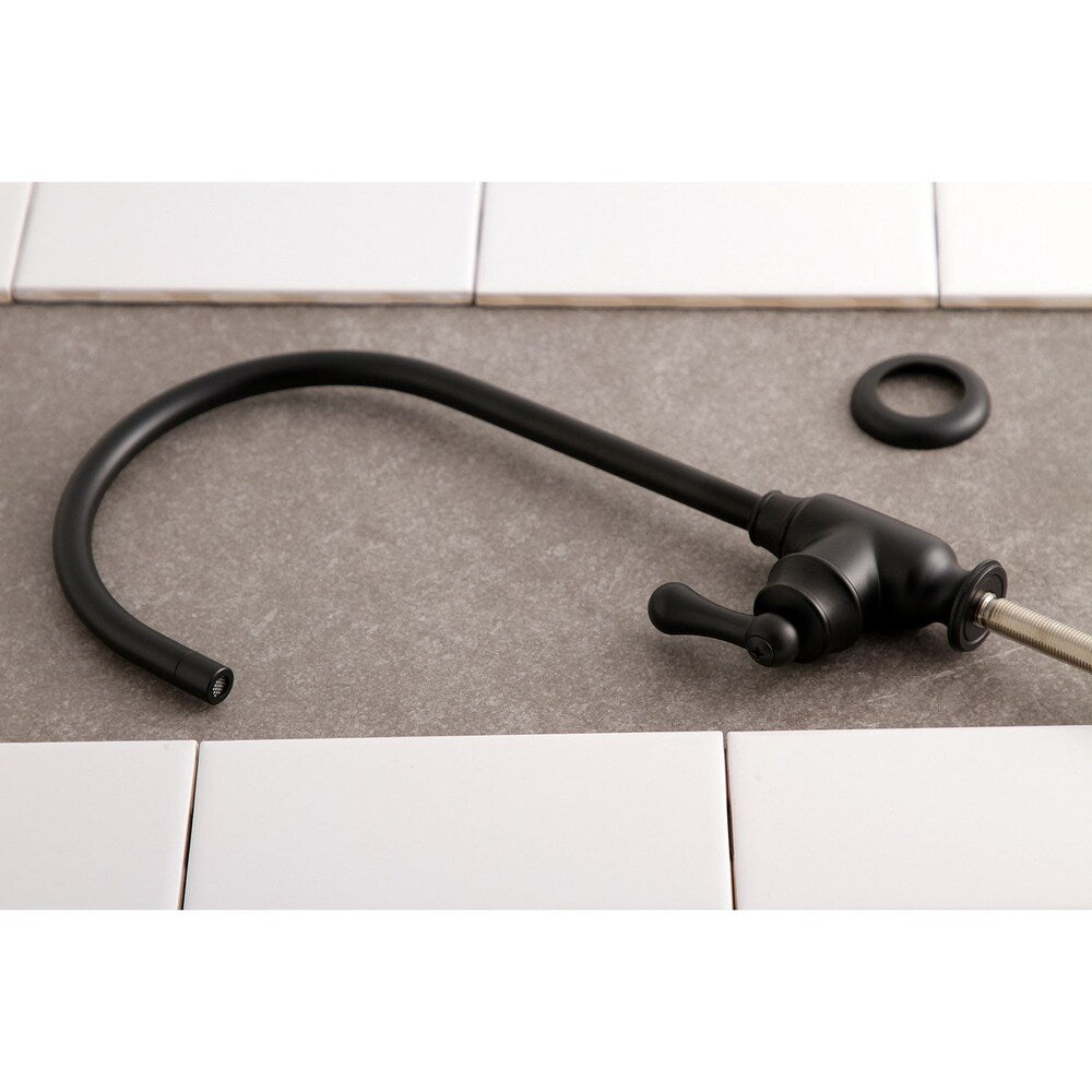 Robinet de rechange pour système de filtration d'eau potable à poignée unique en noir mat