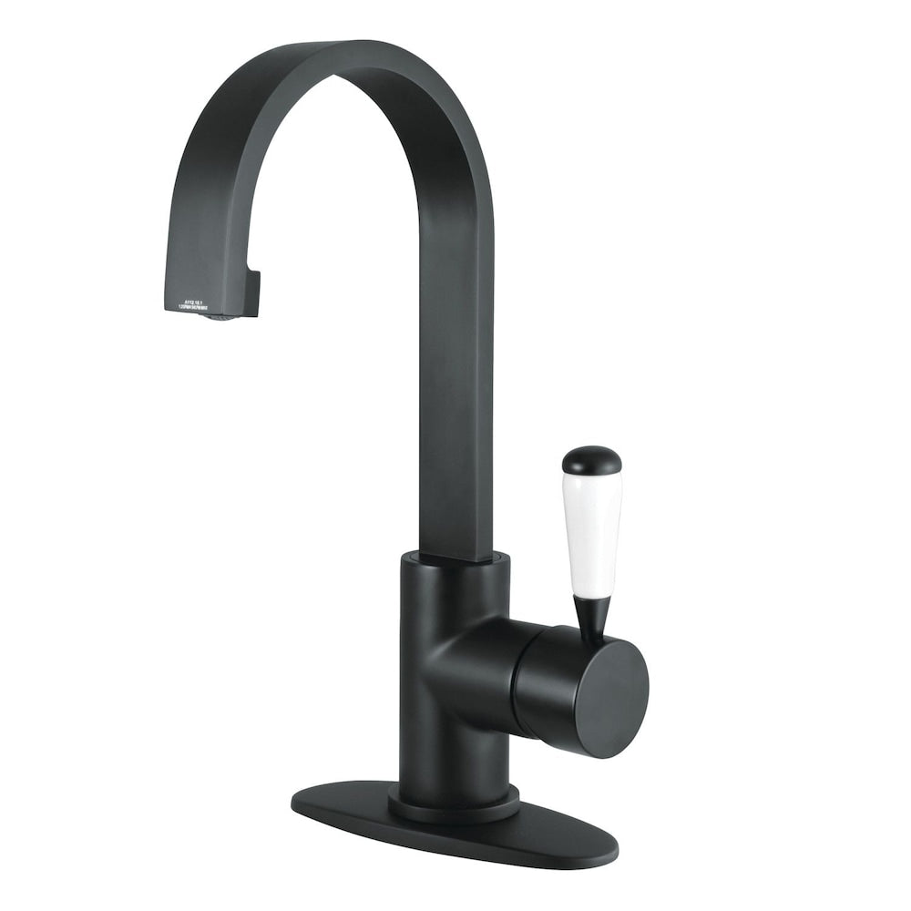 Paris Single Hole Single-Handle Bathroom Faucet in Matte Black