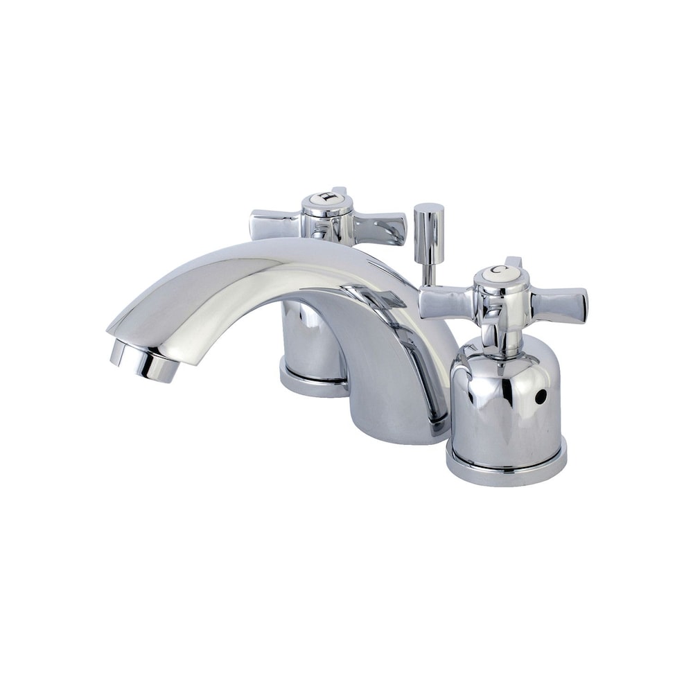 Cross 4 in. Minispread 2-Handle Mid-Arc Bathroom Faucet in Polished Chrome