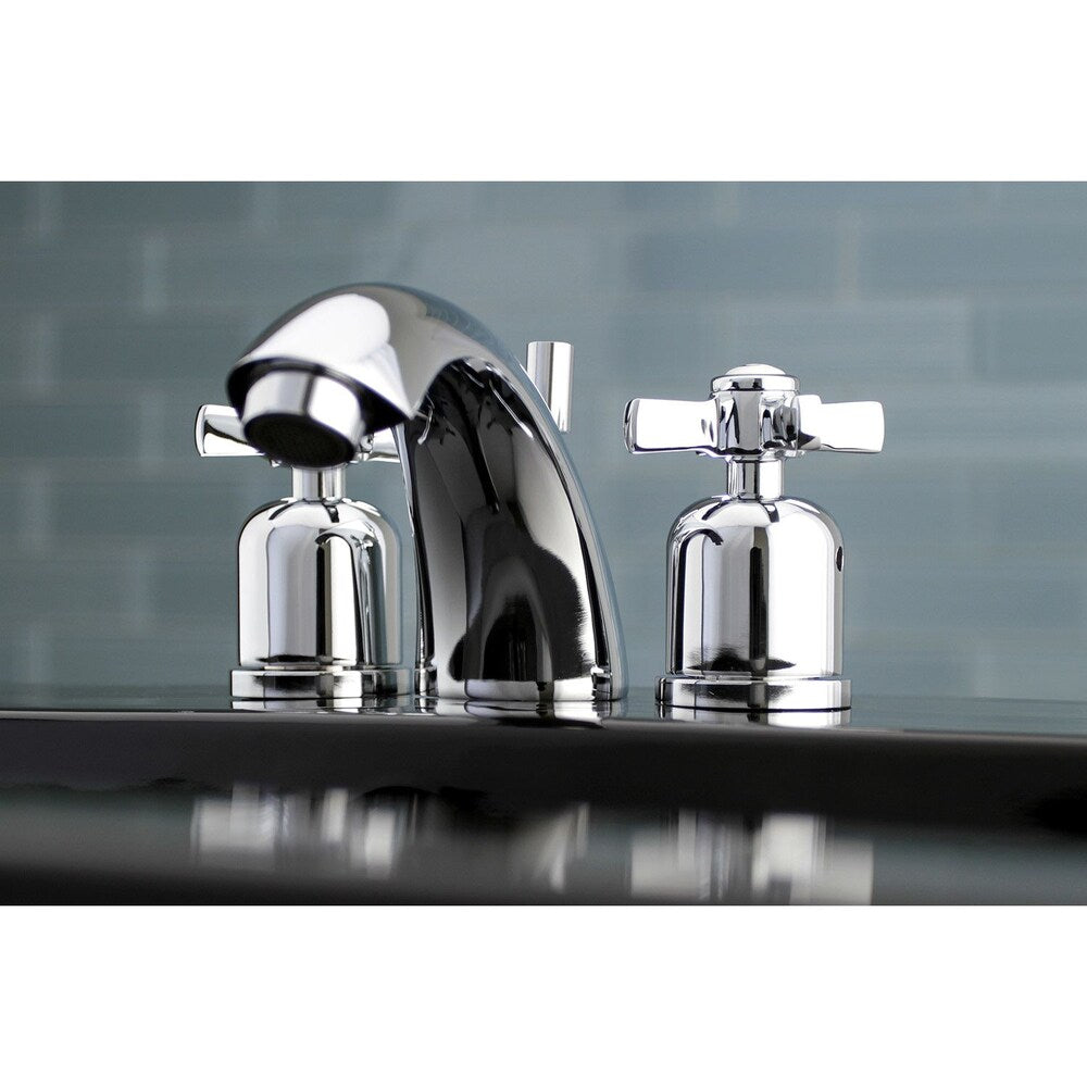 Cross 4 in. Minispread 2-Handle Mid-Arc Bathroom Faucet in Polished Chrome