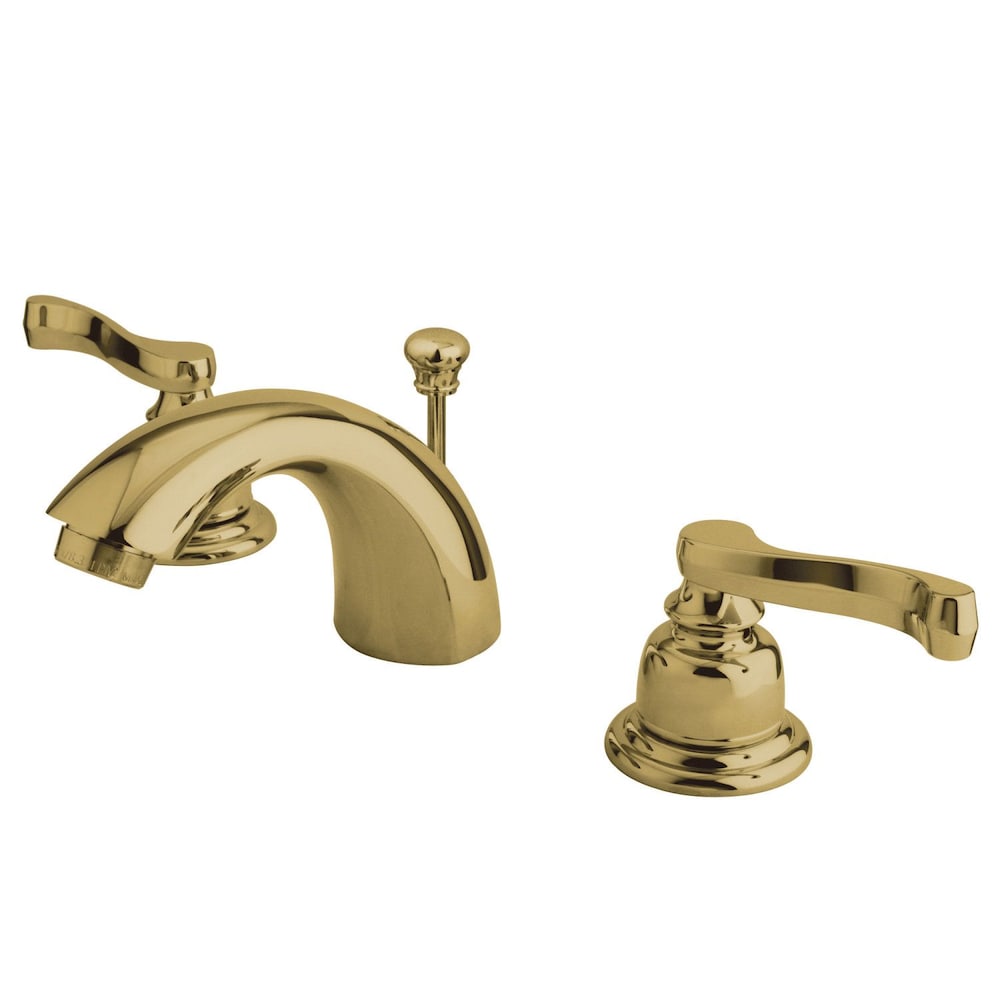 Royale 4 in. Mini-Widespread 2-Handle Mid-Arc Bathroom Faucet in Polished Brass