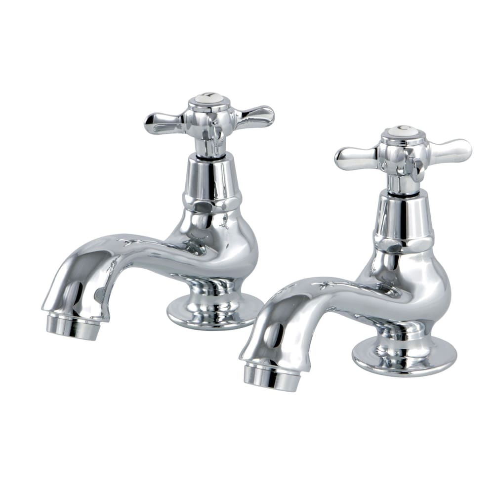Robinet de salle de bain à 2 poignées et à large entraxe de 8 po de style ancien en chrome poli