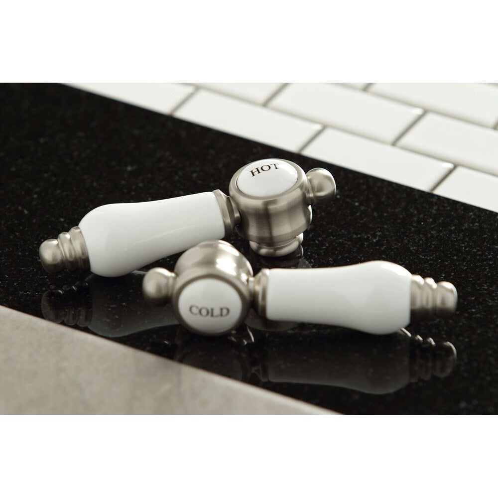 Transitional 8 in. Widespread 2-Handle High-Arc Bathroom Faucet in Satin Nickel