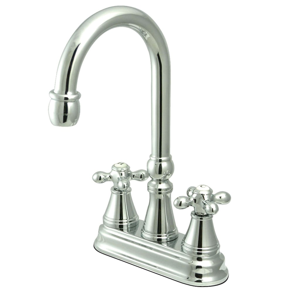 Robinet de bar classique à 2 poignées avec poignées solides en chrome poli