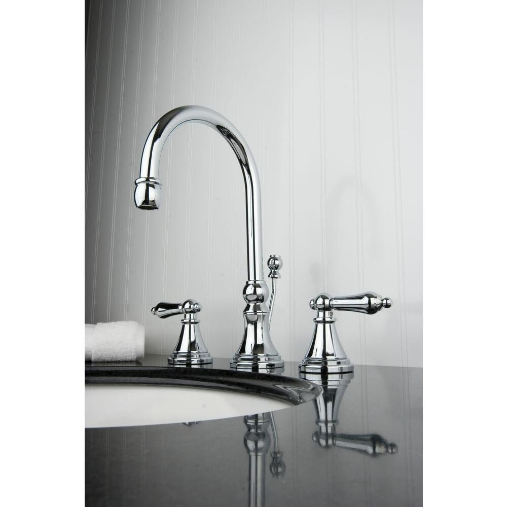 Robinet de salle de bain à 2 poignées de 8 po de style victorien en chrome poli