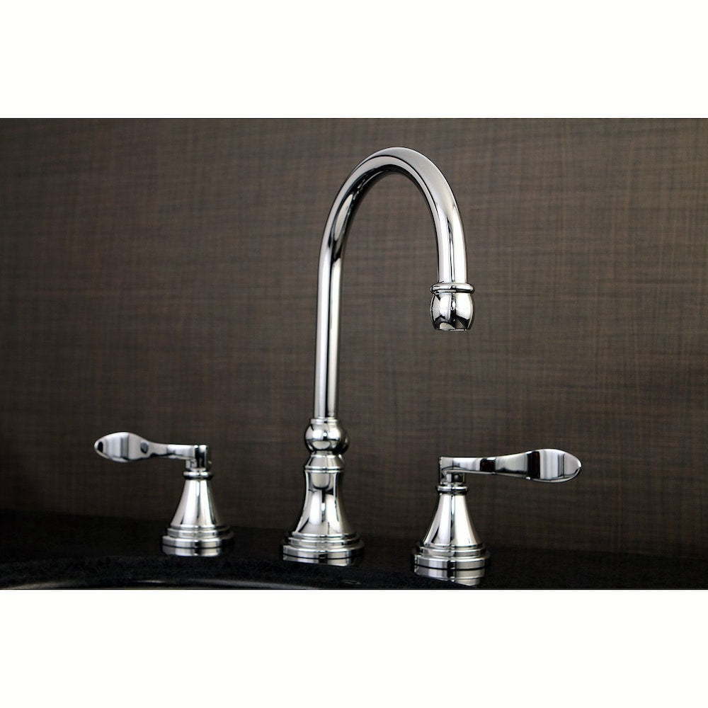 French 8 in. Widespread 2-Handle High-Arc Bathroom Faucet in Polished Chrome