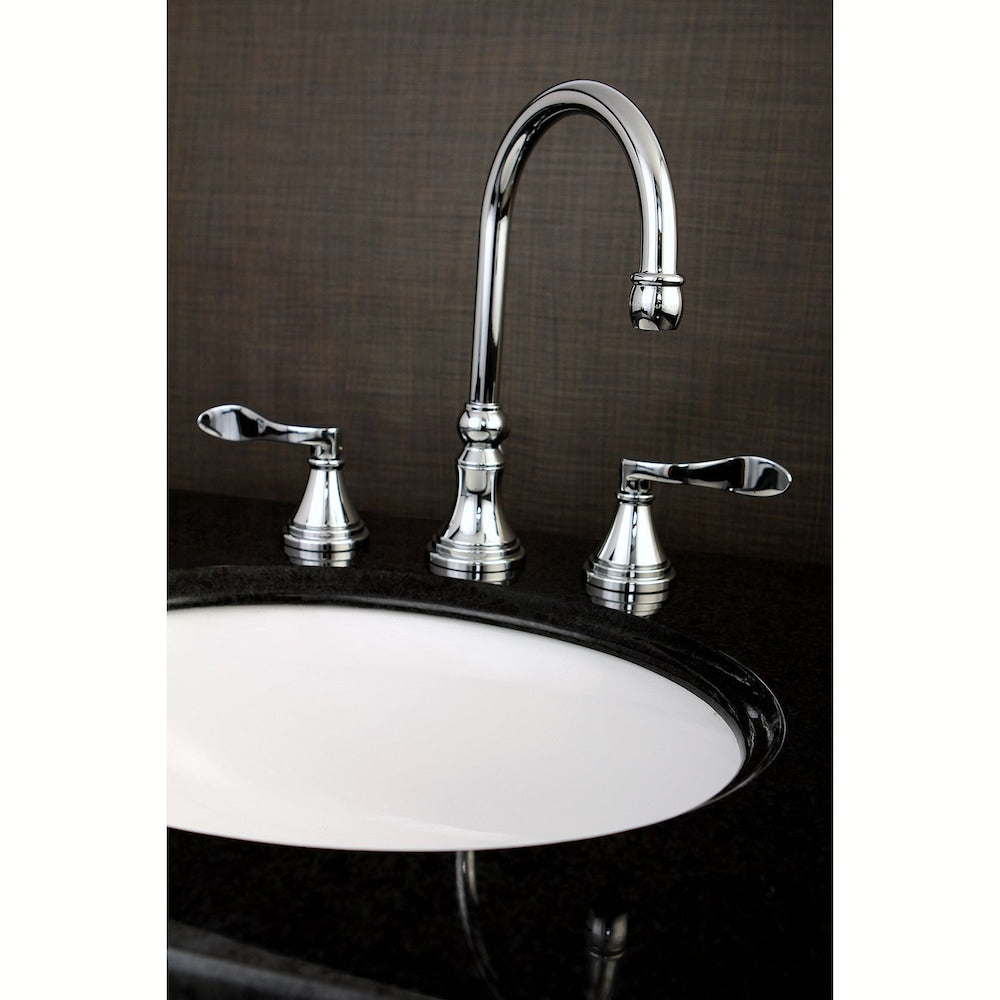 French 8 in. Widespread 2-Handle High-Arc Bathroom Faucet in Polished Chrome