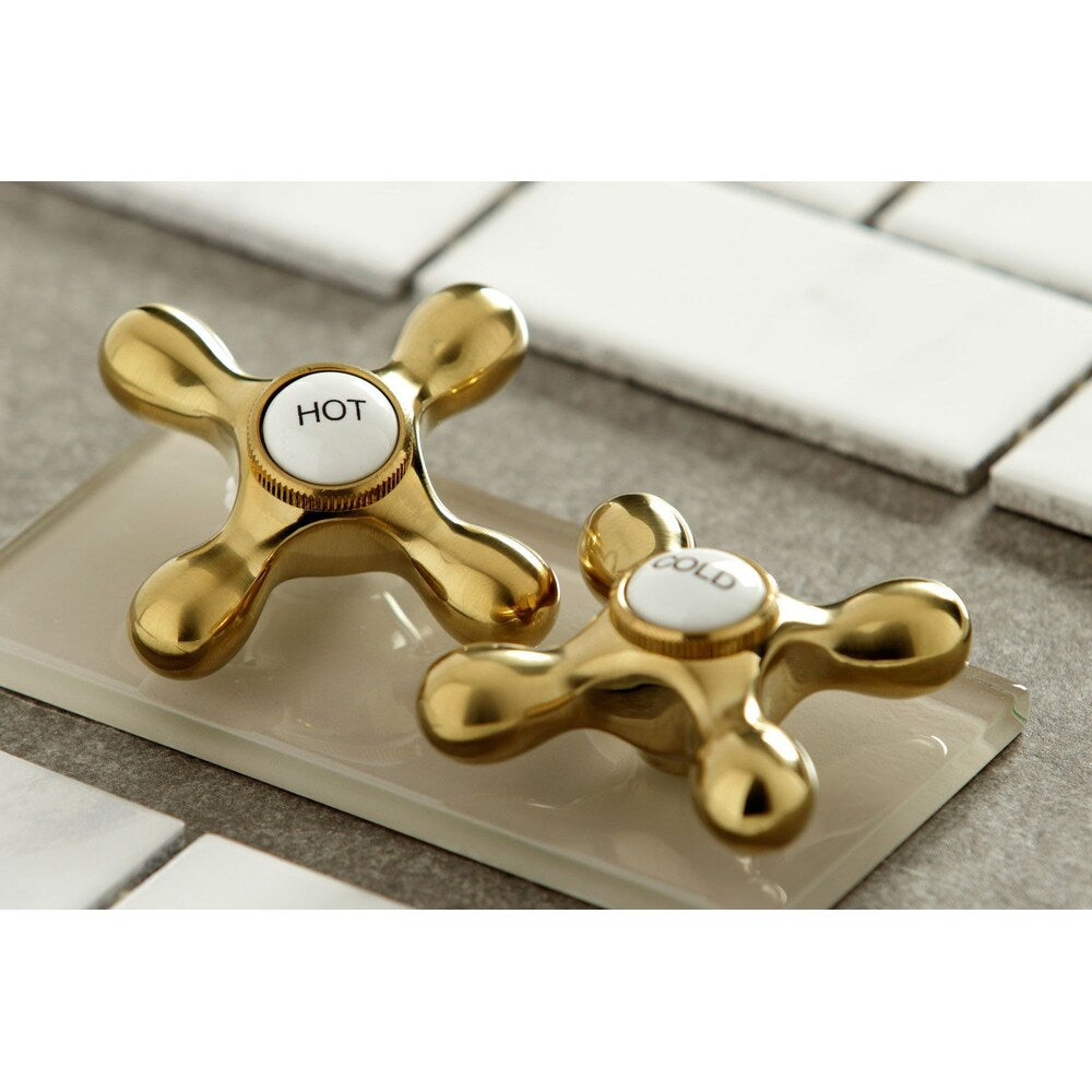 Governor Cross 8 in. Widespread 2-Handle High-Arc Bathroom Faucet in Satin Brass