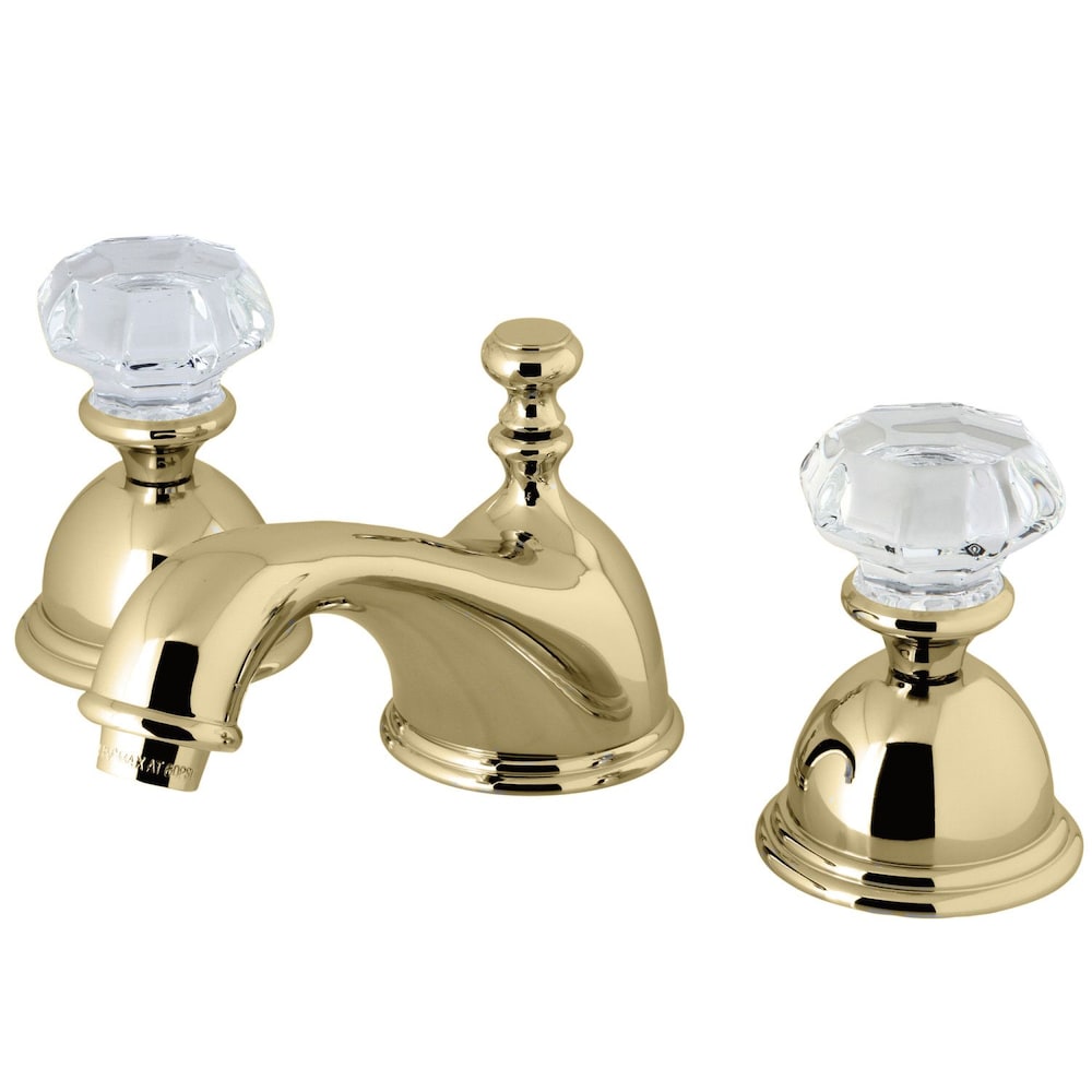 Celebrity 8 in. Widespread 2-Handle Mid-Arc Bathroom Faucet in Polished Brass