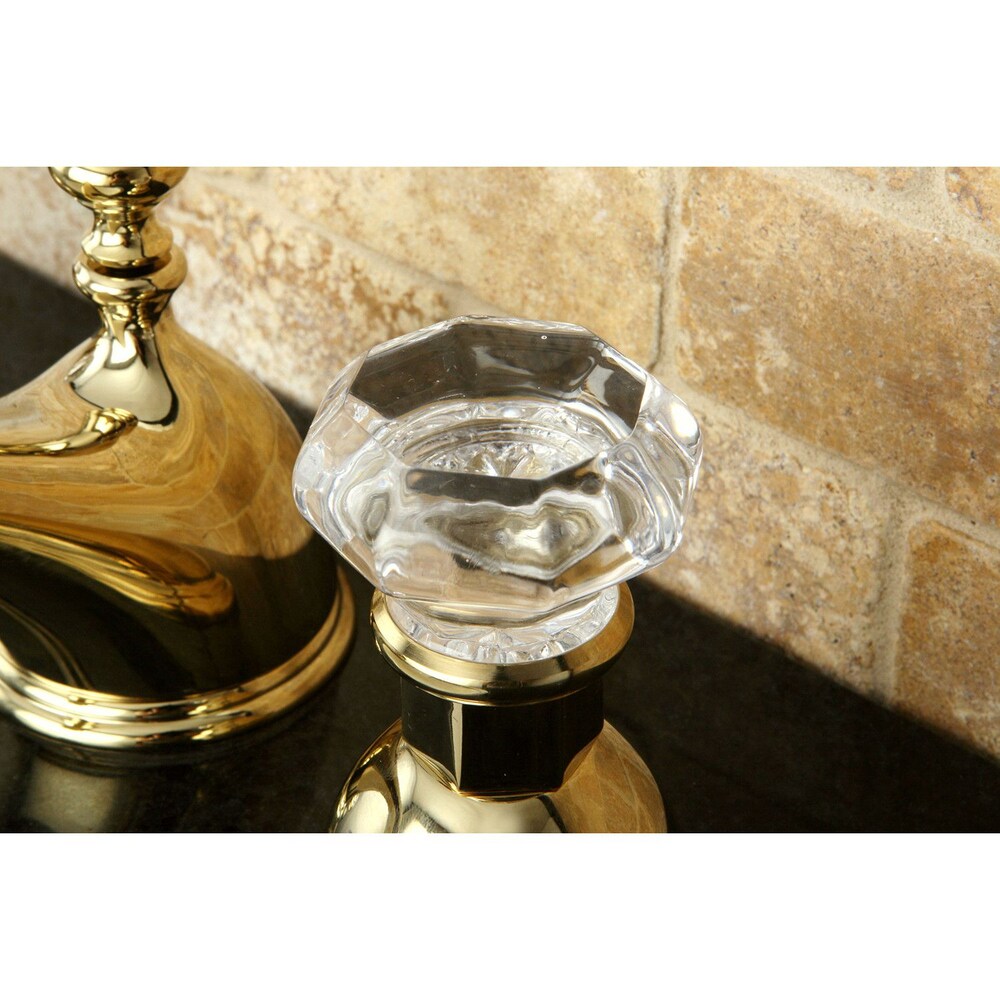 Celebrity 8 in. Widespread 2-Handle Mid-Arc Bathroom Faucet in Polished Brass