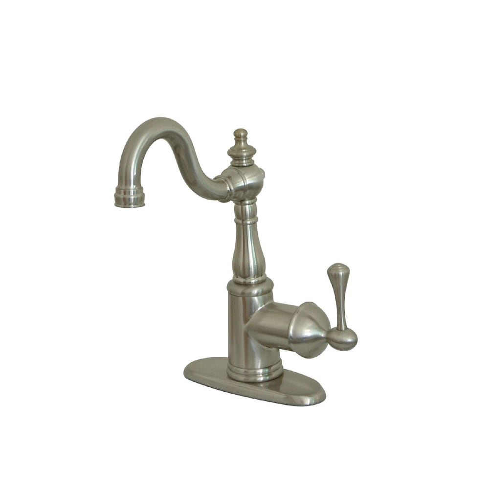 Robinet de bar à poignée unique vintage en nickel satiné