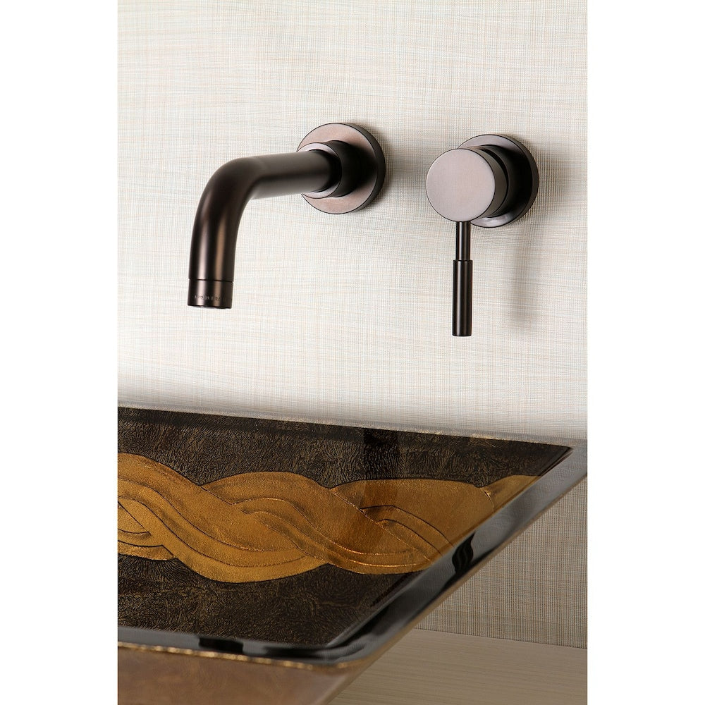Single-Handle Vessel Wall Mount Bathroom Faucet in Oil Rubbed Bronze