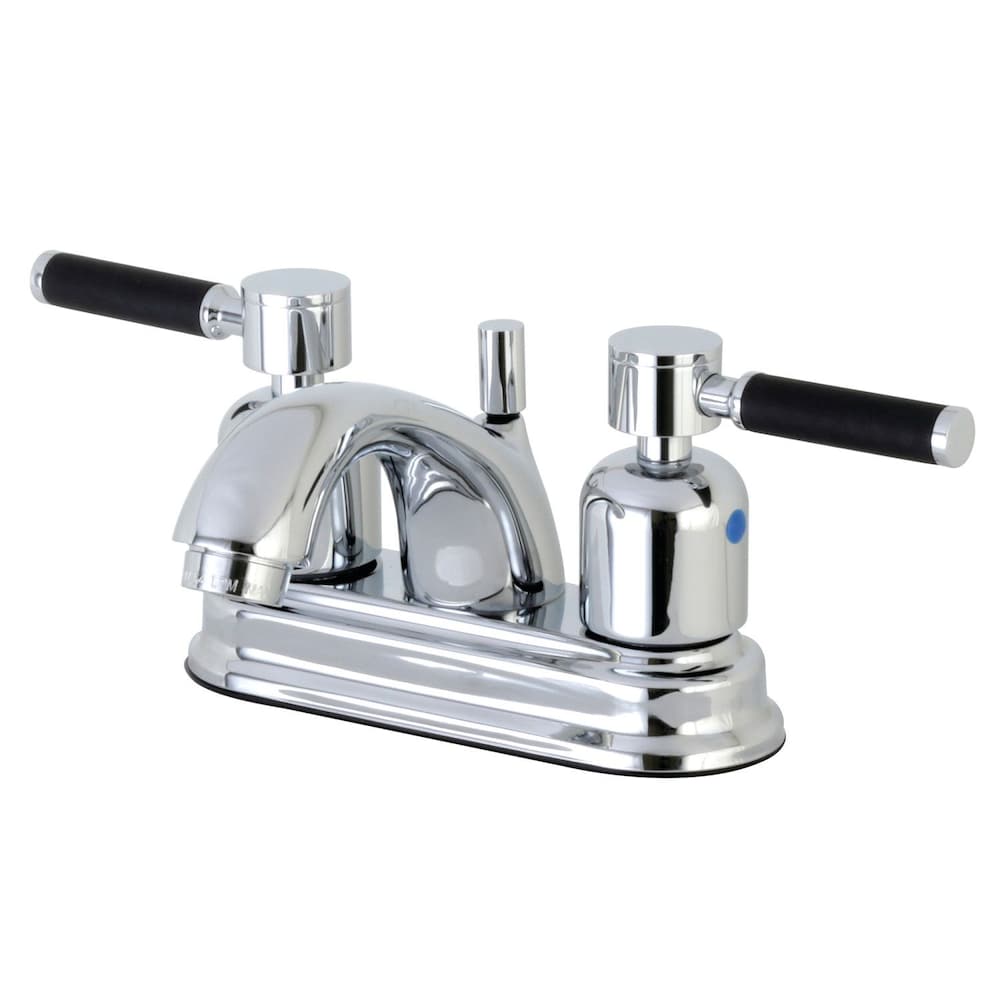 Robinet de salle de bain moderne à 2 poignées et à levier central de 4 po en chrome