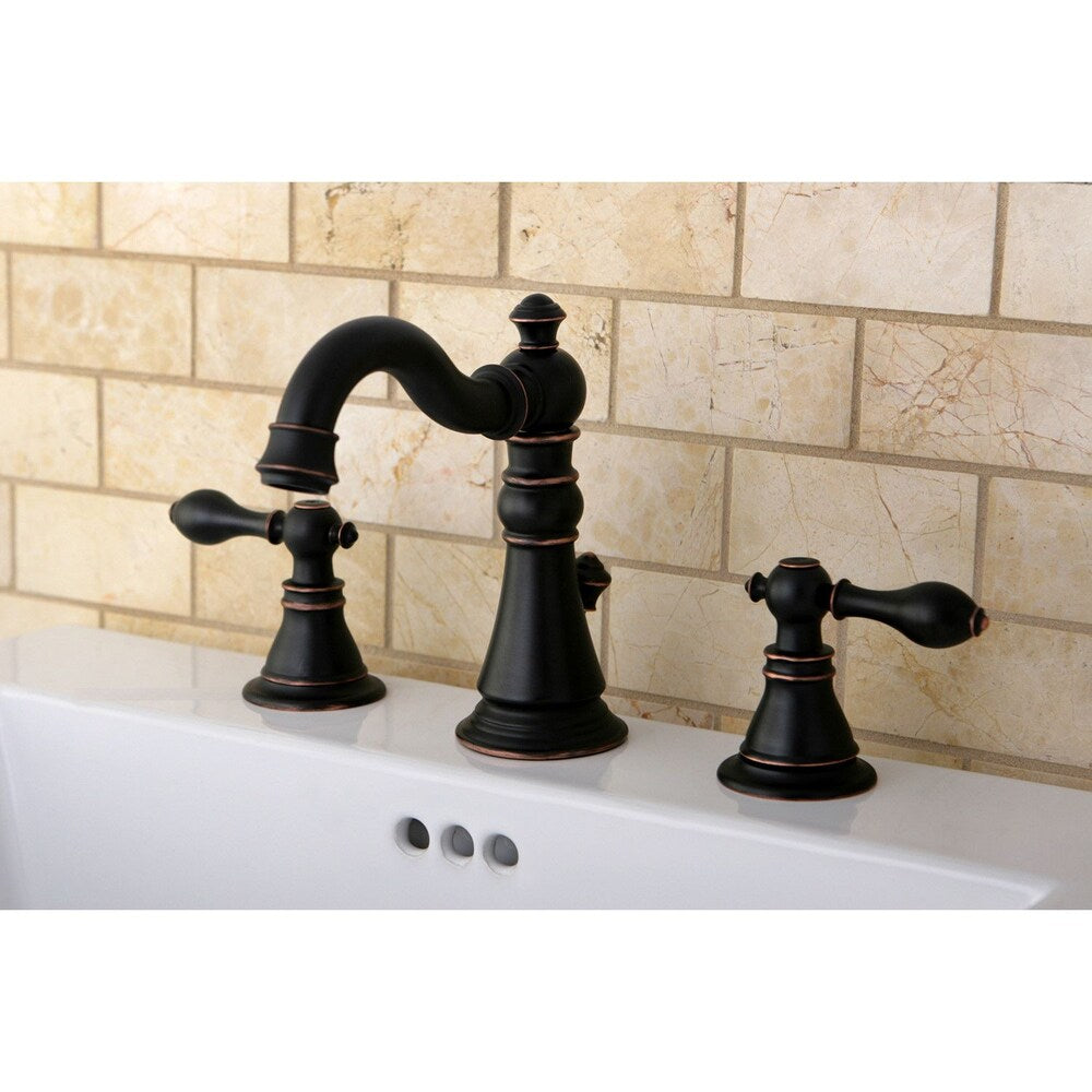 8 in. Widespread 2-Handle High-Arc Bathroom Faucet in Naples Bronze