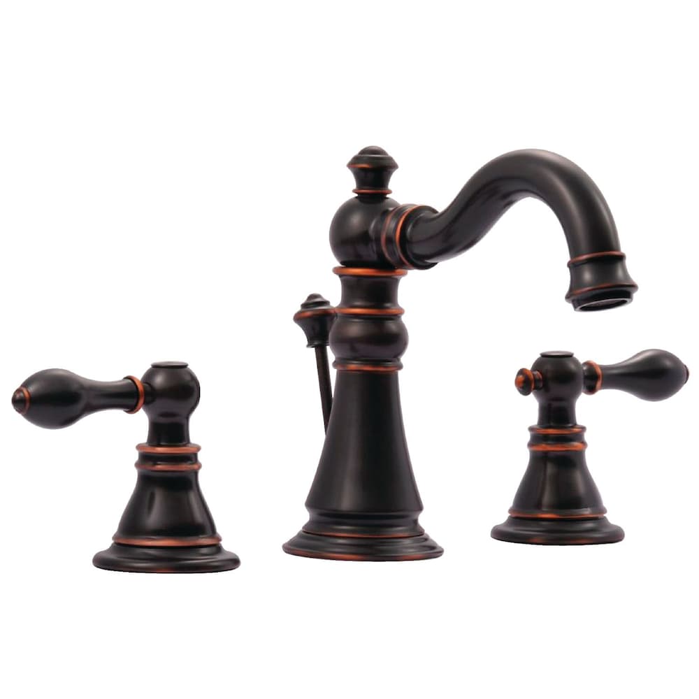 8 in. Widespread 2-Handle High-Arc Bathroom Faucet in Naples Bronze