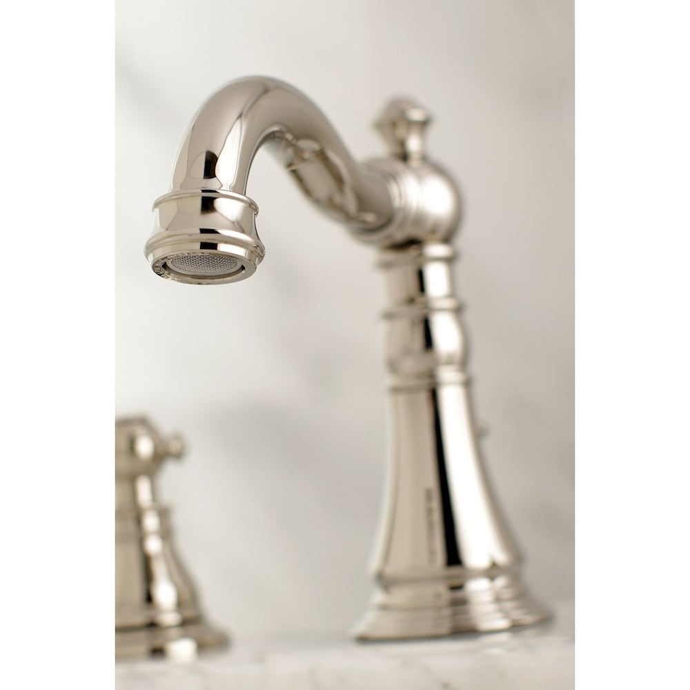 Classic Porcelain 8 in. Widespread 2-Handle High-Arc Bathroom Faucet in Polished Nickel