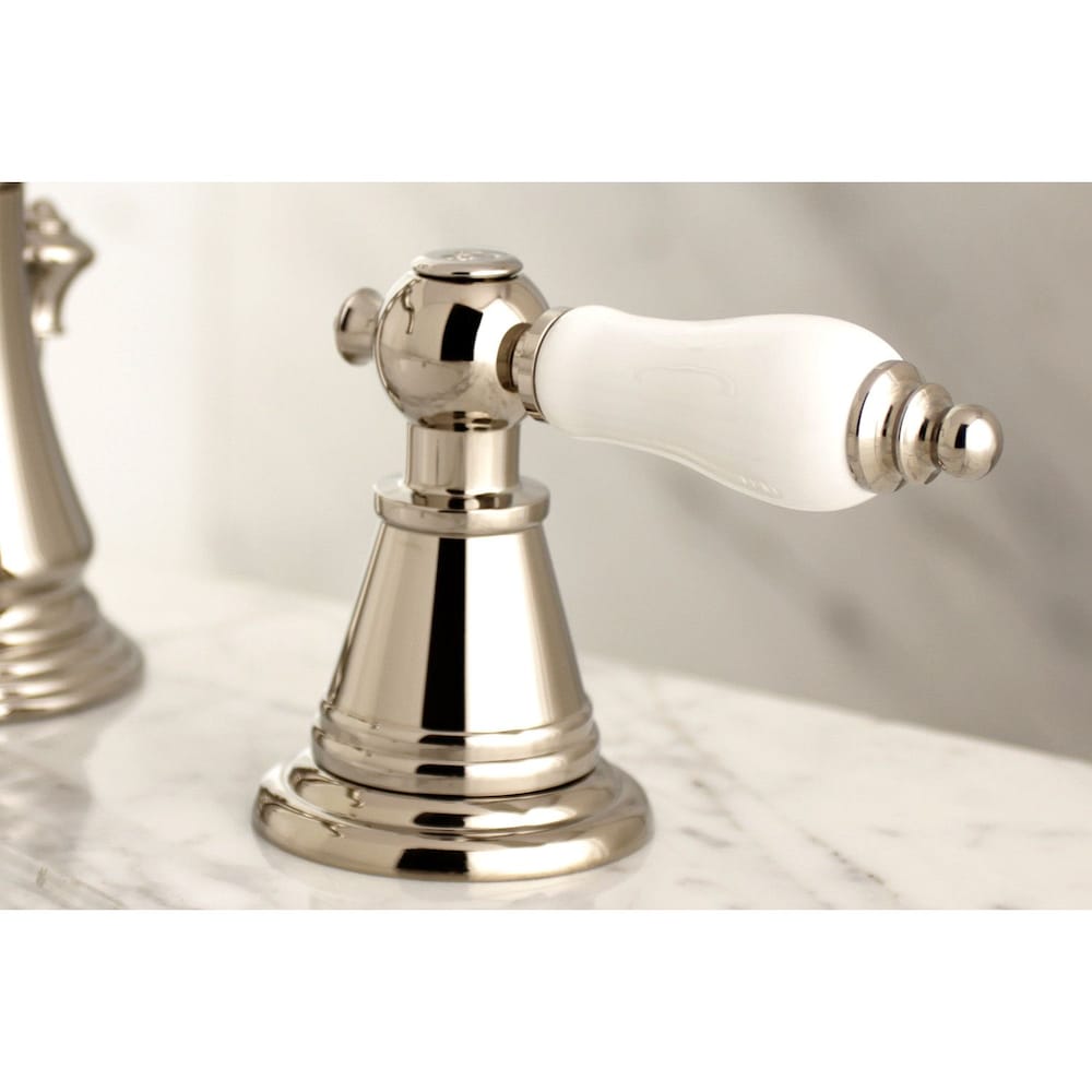 Classic Porcelain 8 in. Widespread 2-Handle High-Arc Bathroom Faucet in Polished Nickel