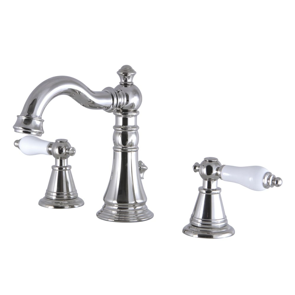 Classic Porcelain 8 in. Widespread 2-Handle High-Arc Bathroom Faucet in Polished Nickel