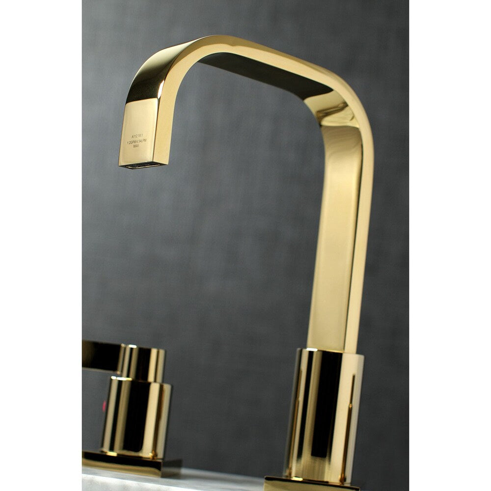 NuvoFushion 8 in. Widespread 2-Handle High-Arc Bathroom Faucet in Polished Brass