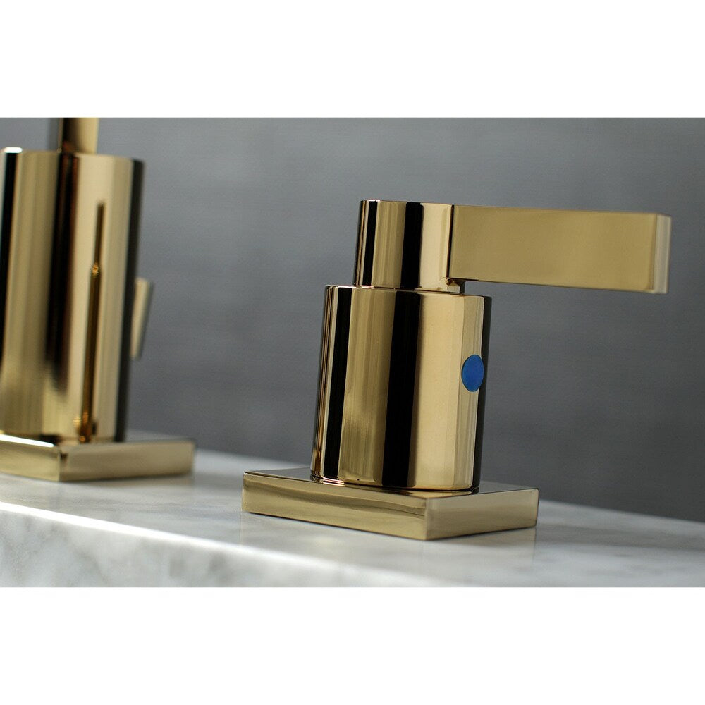 NuvoFushion 8 in. Widespread 2-Handle High-Arc Bathroom Faucet in Polished Brass