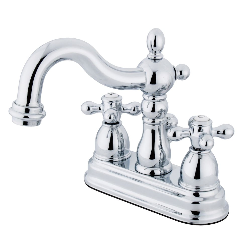 Robinet de salle de bain à 2 poignées central de 4 po de style victorien en chrome