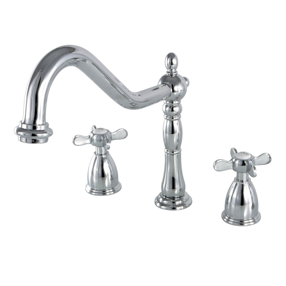 Robinet de cuisine standard à 2 poignées en croix victorienne en chrome