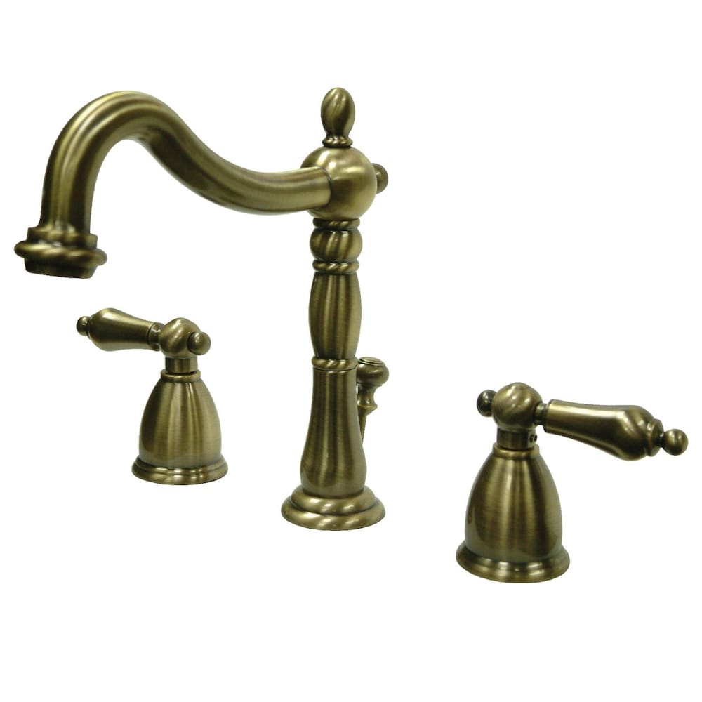 Heritage 8 in. Widespread 2-Handle Bathroom Faucet in Vintage Brass