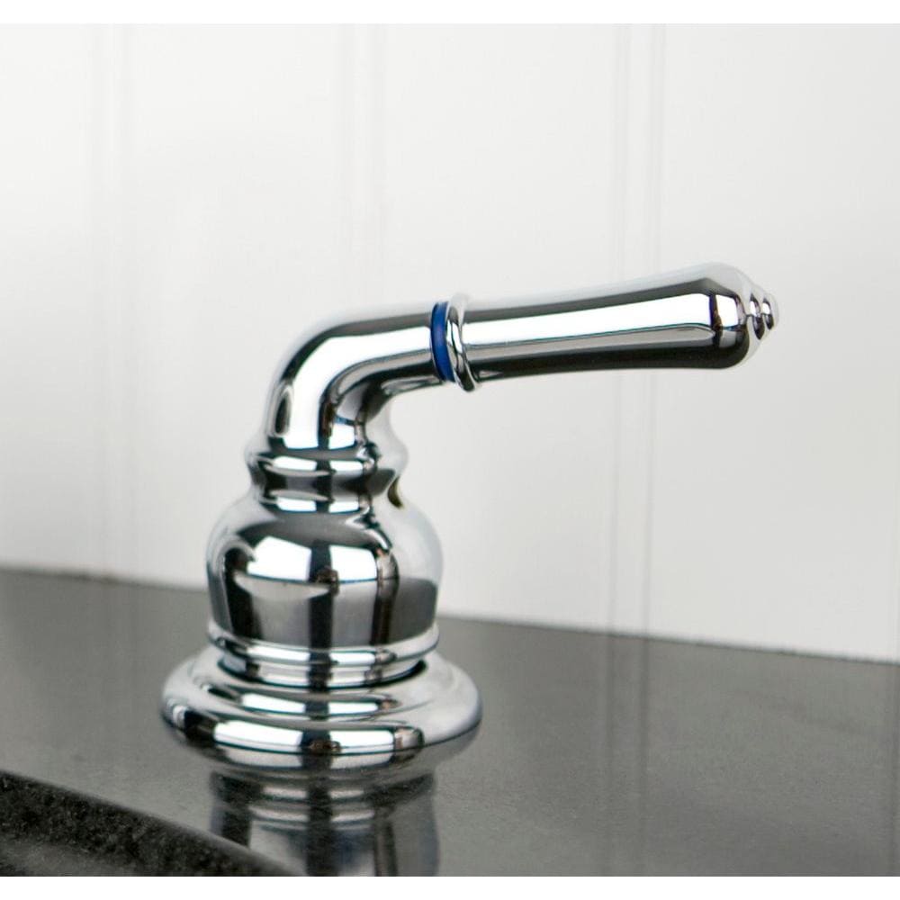 Robinet de salle de bain à arc moyen à 2 poignées et mini-écartement de 4 po en chrome poli