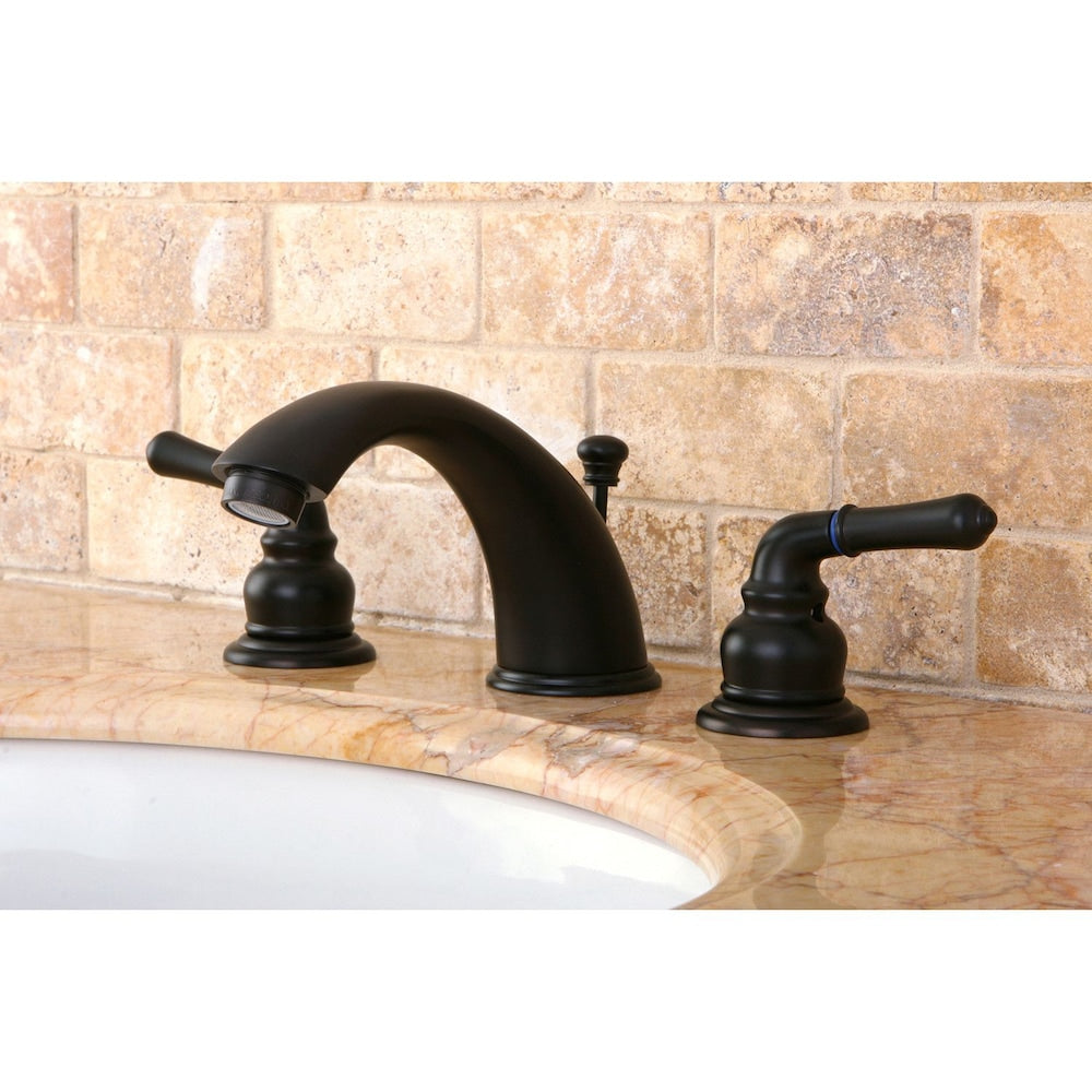 8 in. Widespread 2-Handle Mid-Arc Bathroom Faucet in Oil Rubbed Bronze