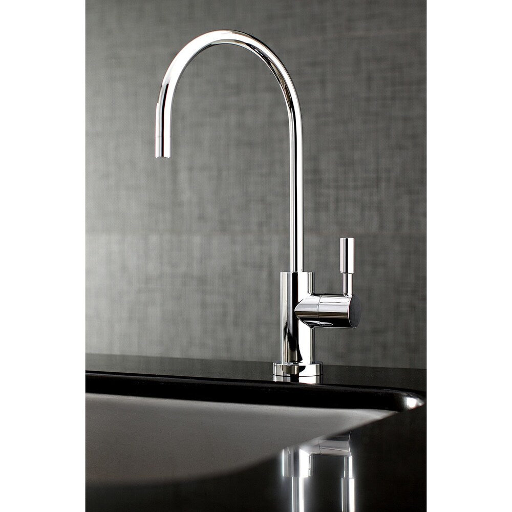 Robinet de filtration d'eau potable moderne à poignée unique par osmose inverse en chrome