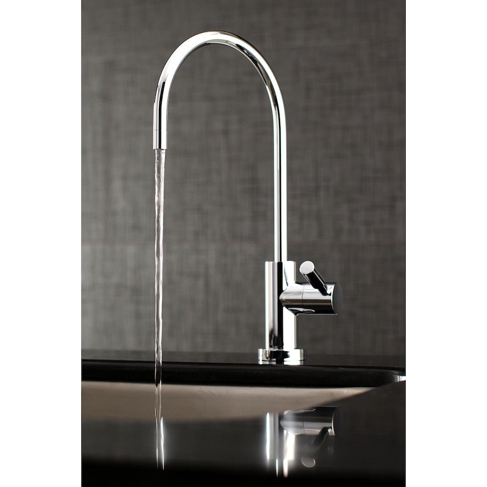 Robinet de filtration d'eau potable moderne à poignée unique par osmose inverse en chrome