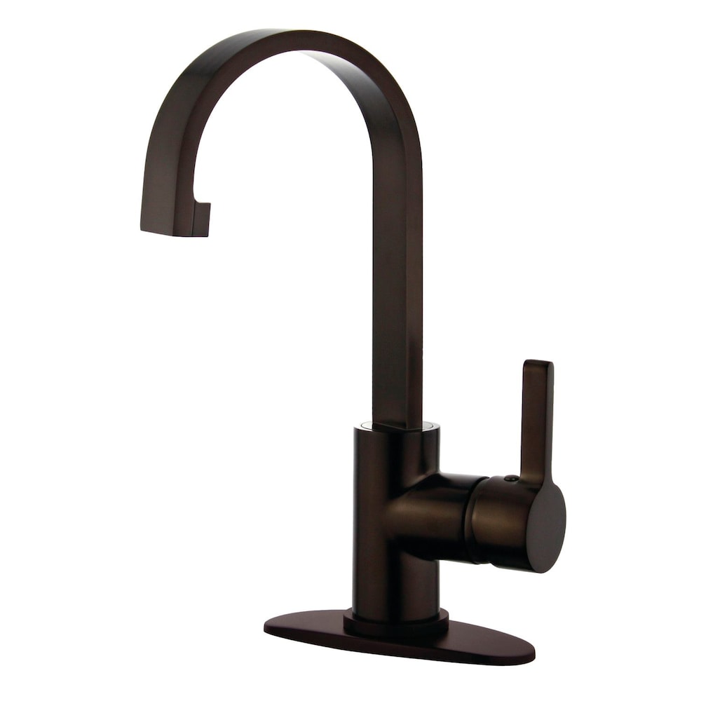 Modern Single Hole Single-Handle High-Arc Bathroom Faucet in Oil Rubbed Bronze