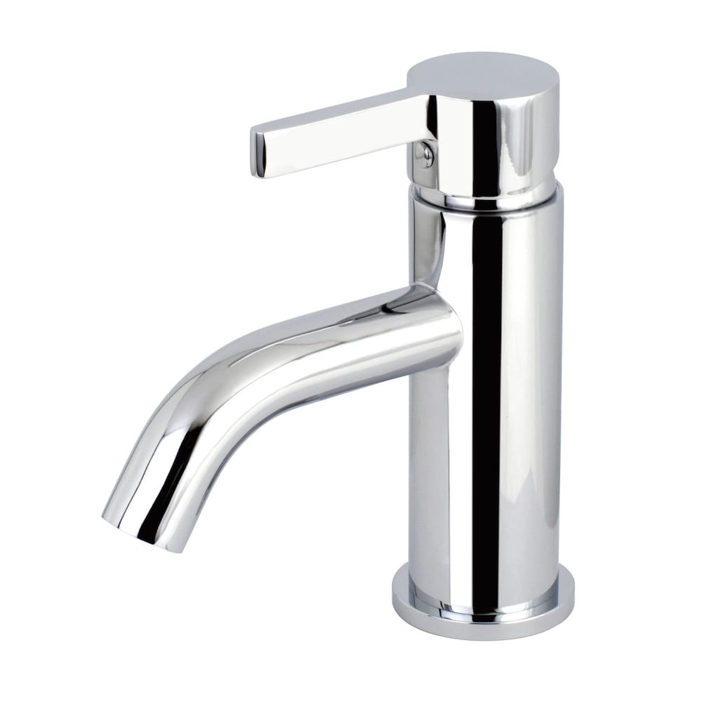 Robinet de salle de bain simple à poignée unique et trou unique en chrome poli