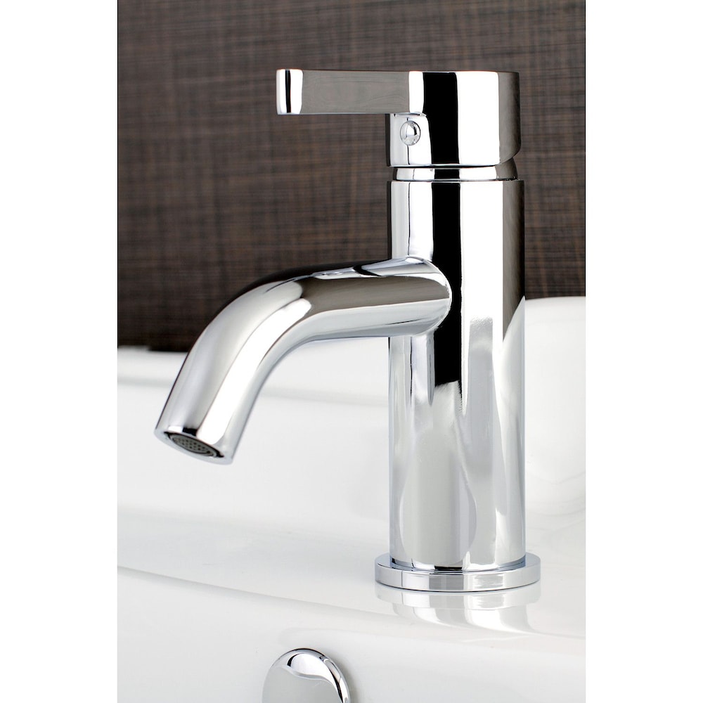 Robinet de salle de bain simple à poignée unique et trou unique en chrome poli