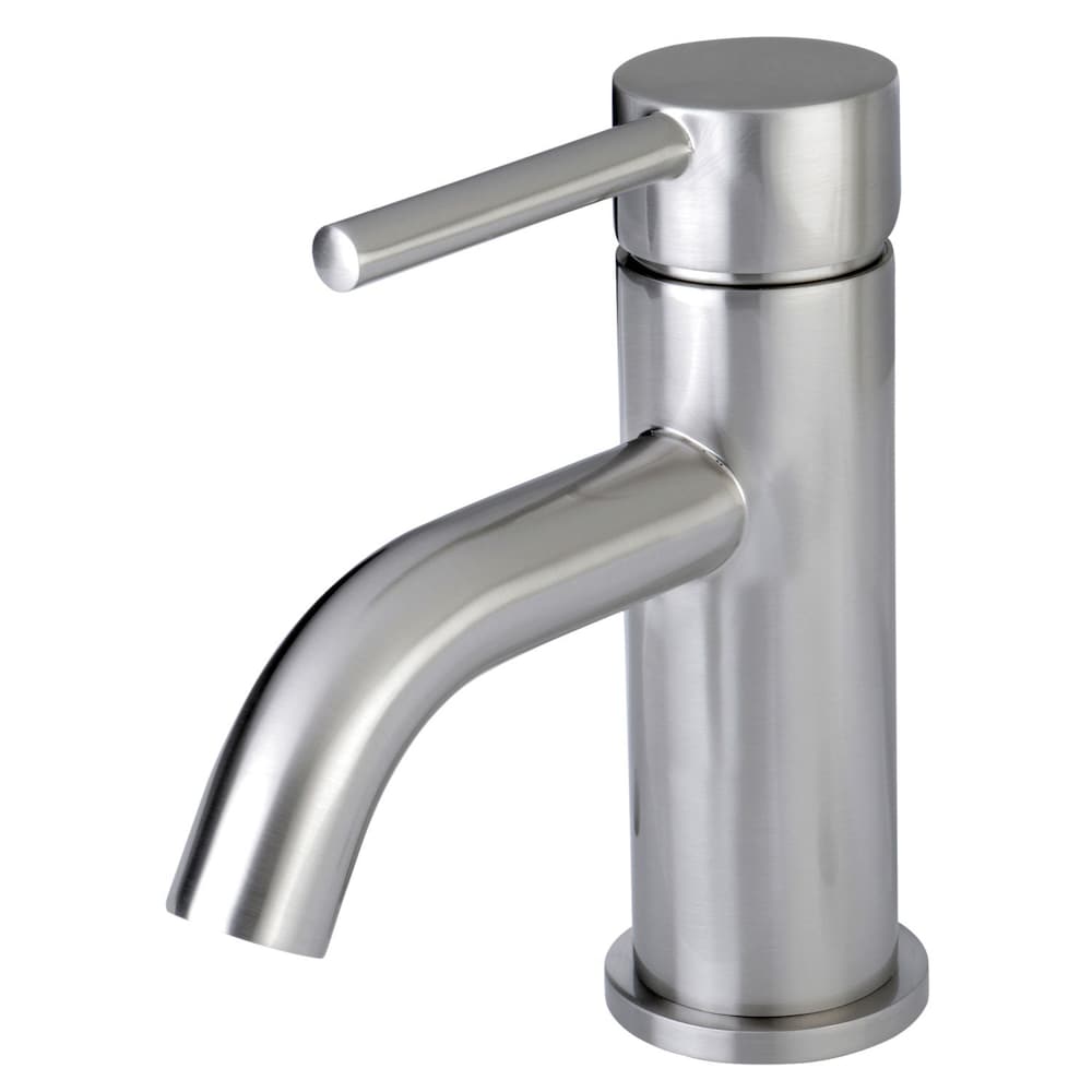Simple Single Hole Single-Handle Bathroom Faucet in Polished Satin Nickel
