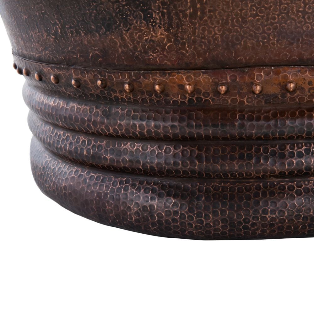 67 in. Copper Single Slipper Bathtub in Oil Rubbed Bronze
