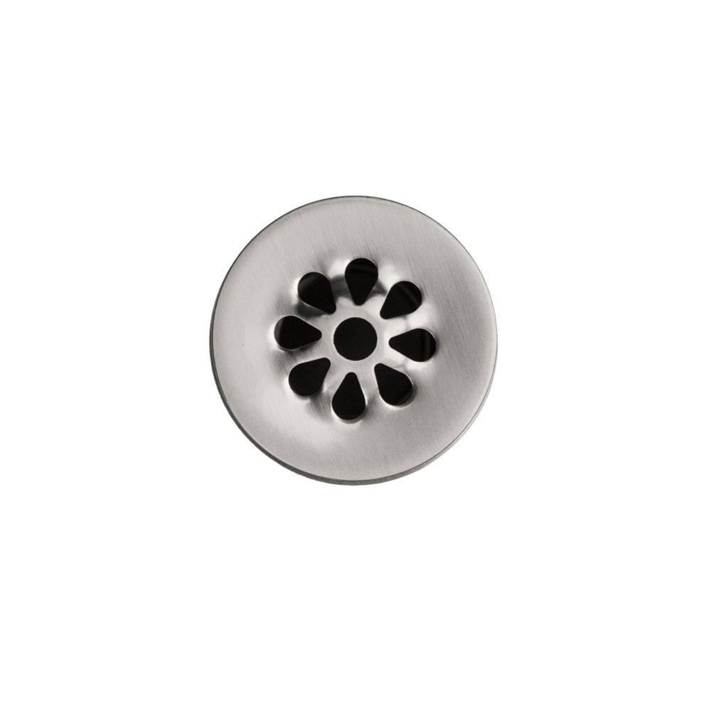 1.5 in. Non-Overflow Grid Bathroom Sink Drain in Brushed Nickel