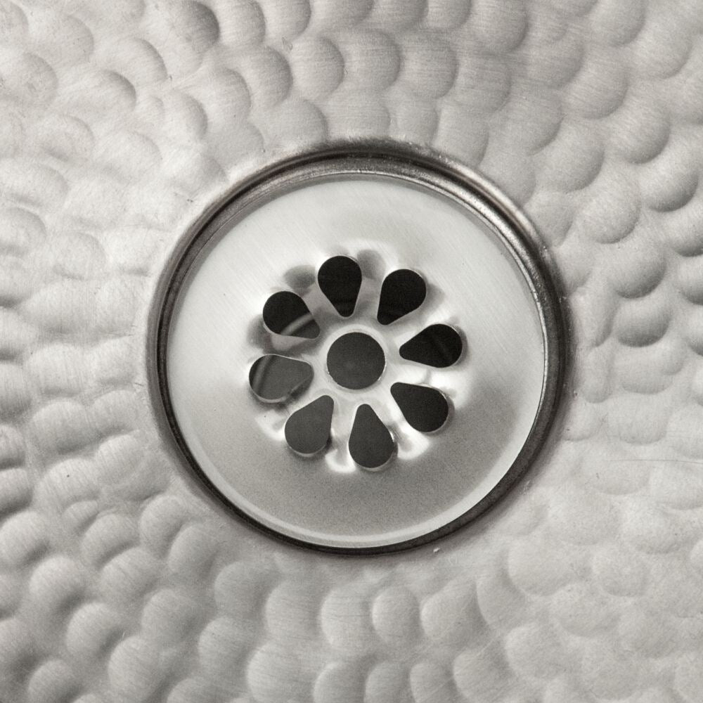 1.5 in. Non-Overflow Grid Bathroom Sink Drain in Brushed Nickel