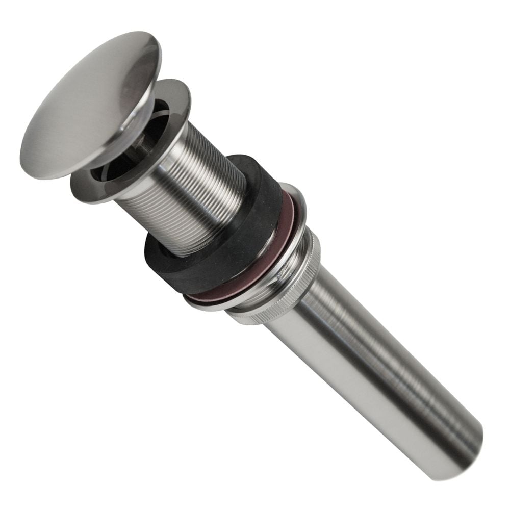 1.5 in. Non-Overflow Pop-up Bathroom Sink Drain in Brushed Nickel