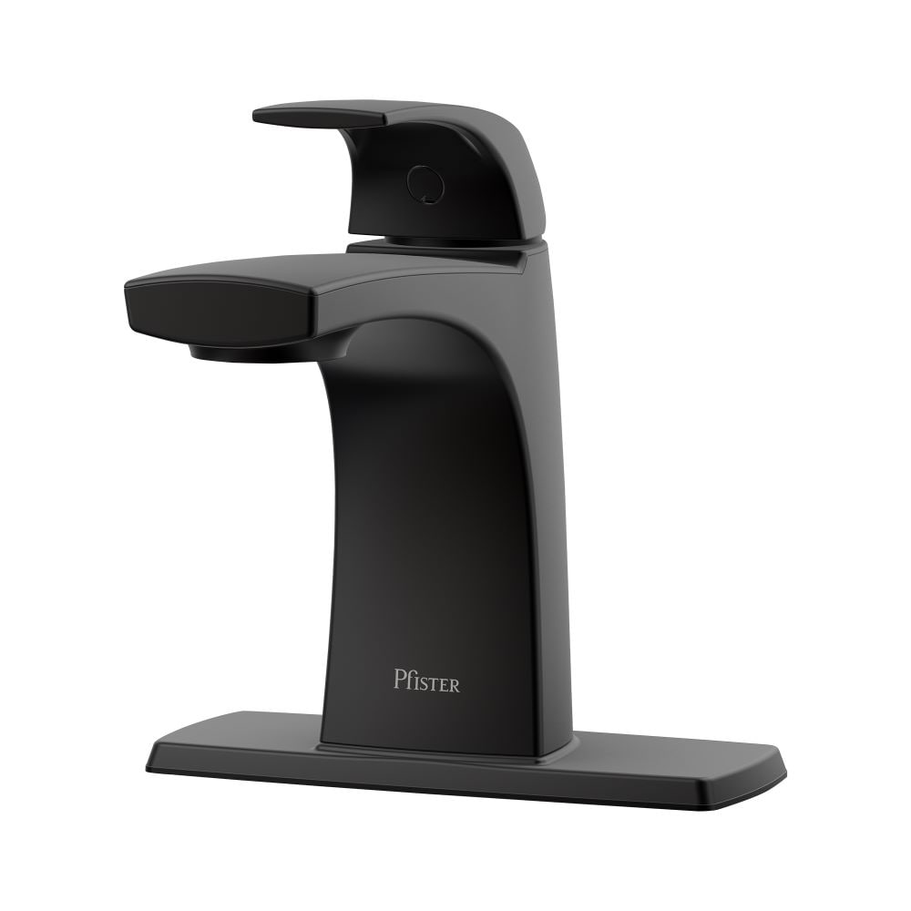 Robinet de lavabo de salle de bain Karci à poignée unique, 1 ou 3 trous, noir mat