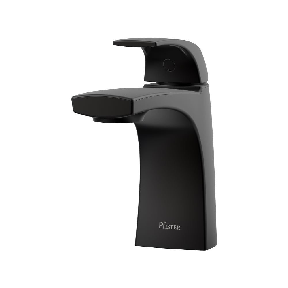 Robinet de lavabo de salle de bain Karci à poignée unique, 1 ou 3 trous, noir mat
